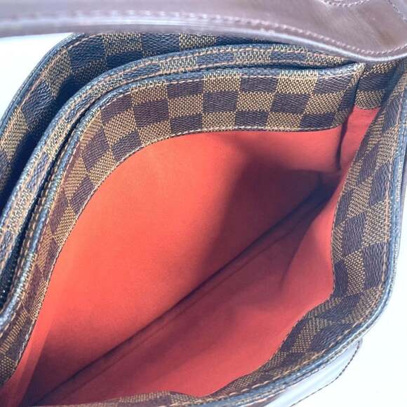LOUIS VUITTON Authentic Brown Damier Canvas Shoulder Bag